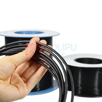 优企 耐高温铁氟龙管150V 四氟毛细管PTFE材质 3.38*3.78MM 1米 (黑色)