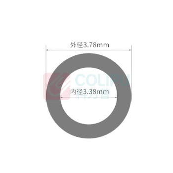 优企 耐高温铁氟龙管150V 四氟毛细管PTFE材质 3.38*3.78MM 1米 (黑色)