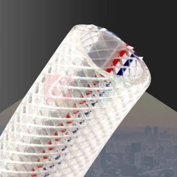 OIMG PVC透明纤维增强软管网纹蛇皮管 7#内径14mm壁厚2.5mm【1米】