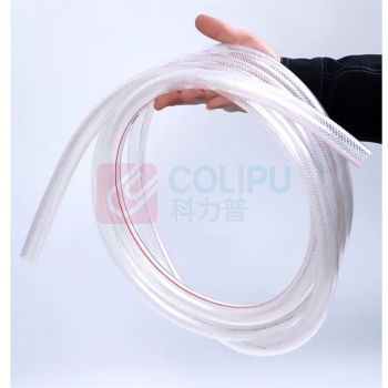 OIMG PVC透明纤维增强软管网纹蛇皮管 7#内径14mm壁厚2.5mm【1米】