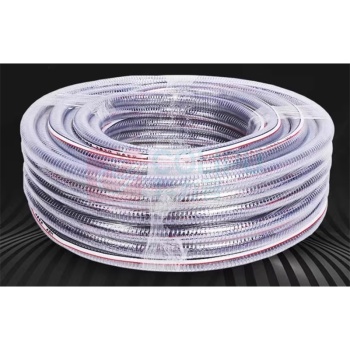 佐佑众工 PVC透明钢丝软管 内径10mm*3mm 5m 耐高温耐油透明塑料管水管负压真空物料加厚耐压耐腐蚀软管
