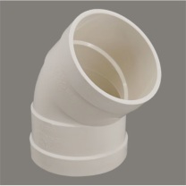 联塑 LESSO PVC-U排水配件弯头 dn110 45° (白色) 30个起订发货,运费另议