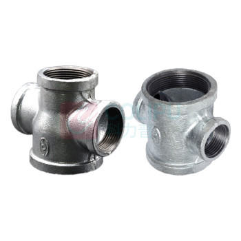 也特 玛钢镀锌变径四通 DN65*25mm 65*2口 25*2口 配1个25补芯 加装补芯可变成65*1口 25*3口