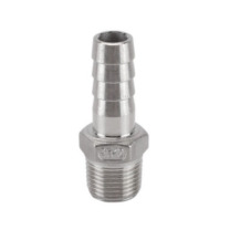 宁上 定制304不锈钢外丝直接 3分外牙-15mm