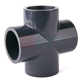 三佑 UPVC等径四通国标下水管接头 DN125(内径140mm) PN16