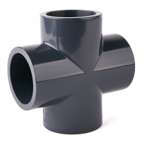三佑 UPVC等径四通国标下水管接头 DN125(内径140mm) PN16