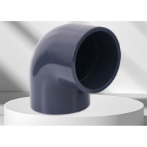 三佑 PVCU给排水管直角弯头90° DN200 (深灰色) 【国标工业级弯头 / 耐酸碱】