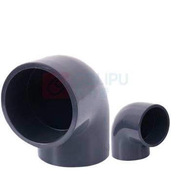 三佑 PVC管件 UPVC给排水管直角弯头90° DN32 (深灰色)
