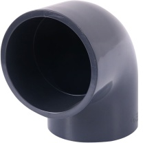 三佑 PVC管件 UPVC给排水管直角弯头90° DN20 (深灰色)