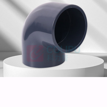 三佑 UPVC给排水管直角弯头90° DN15 【国标工业级弯头 / 耐酸碱】 (深灰色)