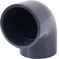 三佑 UPVC给排水管直角弯头90° DN25 【国标工业级弯头 / 耐酸碱】 (深灰色)