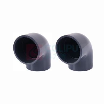 三佑 UPVC给排水管直角弯头90° DN50 【国标工业级弯头 / 耐酸碱】 (深灰色)