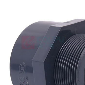 三佑 PVC-U管 给水管外丝直接头 DN80 【内径90 /国标化工级】隔离光线耐酸碱 (深灰色) 起订量4发货