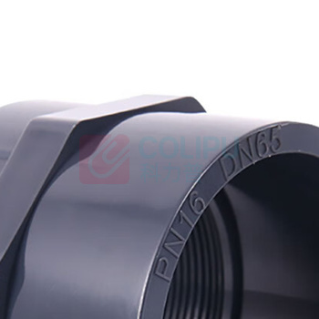 三佑 PVC-U管 给水管内丝直接头 DN40 【内径50 /国标化工级】隔离光线耐酸碱 (深灰色) 起订量17发货