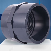三佑 PVC-U管 给水管内丝直接头 DN100 【内径110 /国标化工级】隔离光线耐酸碱 (深灰色) 起订量3发货