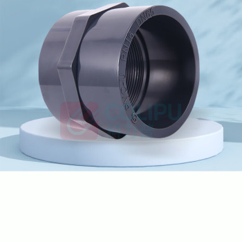 三佑 PVC-U管 给水管内丝直接头 DN100 【内径110 /国标化工级】隔离光线耐酸碱 (深灰色) 起订量3发货