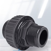 三佑 UPVC给排水管外丝活接头 DN50 国标化工级 (深灰色) 起订量3发货