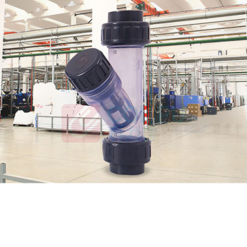 三佑 upvc给排水管配件 透明Y型过滤器25 双活接 DN20 【60目滤网 /管道杂质过滤】 化工级 (深灰色) 起订量2发货