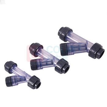 三佑 upvc给排水管配件 透明Y型过滤器40 双活接 DN32【60目滤网 /管道杂质过滤】 化工级 (深灰色) 起订量1发货