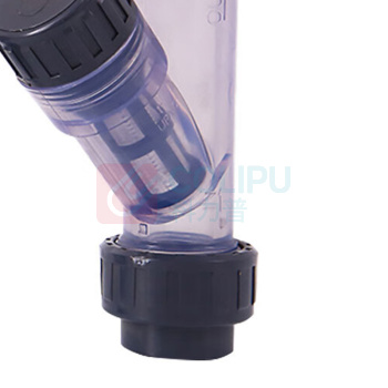 三佑 upvc给排水管配件 透明Y型过滤器40 双活接 DN32【60目滤网 /管道杂质过滤】 化工级 (深灰色) 起订量1发货