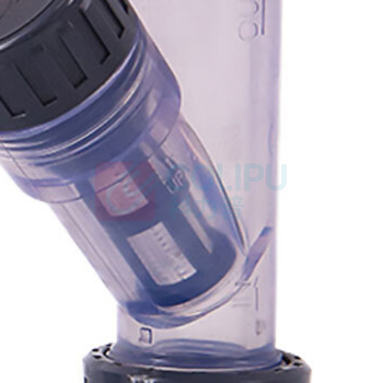 三佑 upvc给排水管配件 透明Y型过滤器63 双活接 DN50 【60目滤网 /管道杂质过滤】 化工级 (深灰色) 起订量1发货