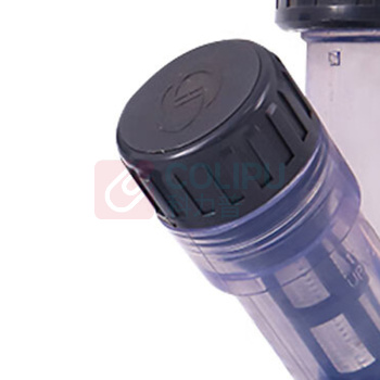 三佑 upvc给排水管配件 透明Y型过滤器50 双活接 DN40 【60目滤网 /管道杂质过滤】 化工级 (深灰色) 起订量1发货