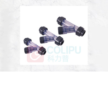 三佑 upvc给排水管配件 透明Y型过滤器75 双活接 DN65 【60目滤网 /管道杂质过滤】 化工级 (深灰色) 起订量1发货