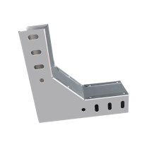 谨珅 铝板 不带盖 配线槽盒铝合金槽式垂直外弯通 JS-LB600 600*100*840mm 