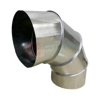天卓五金 镀锌螺旋风管90度弯头 Φ500mm 厚度0.8mm 货期10天