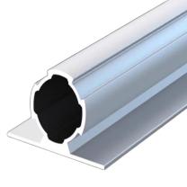 辽誉 双挡边铝管 AL28-05A 壁厚1.7 宽50MM 高30.3±0.1MM (表面银白) 4米/条