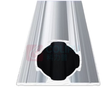 辽誉 双挡边铝管 AL28-05A 壁厚1.7 宽50MM 高30.3±0.1MM (表面银白) 4米/条