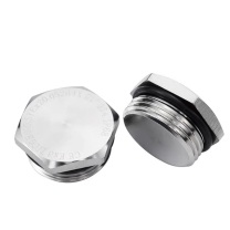 京棣工品 防爆堵头 304不锈钢堵头 外六角堵头 M25*1.5 50个/组 强度4.8级