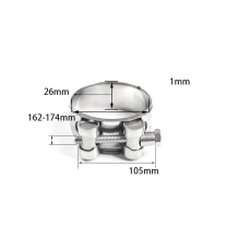 天卓五金 304不锈钢强力型喉箍 162-174mm 304手拧