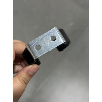 新宇 包胶弹性管夹固定扣(316L) 双孔/φ60孔径:6mm,孔距20