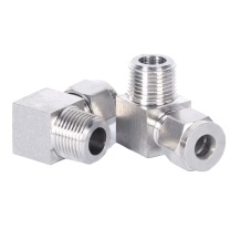 璐克斯 304不锈钢卡套弯头 ZG1/4-8MM 螺纹外径+钢管外径 货期17天
