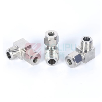 璐克斯 304不锈钢卡套弯头 ZG1/4-10MM 螺纹外径+钢管外径 货期17天