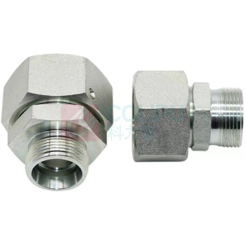 璐克斯 碳钢内外丝直角接头 2D9-36 M36*2H锥头25mm活内丝 转M36*2H锥头25mm外丝