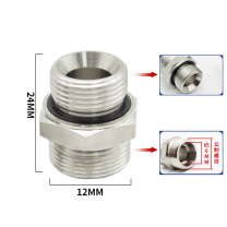 璐克斯 碳钢过渡接头 1CB-12-02WD M12×1.5H锥头6mm转1/8ED 货期7天