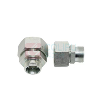 璐克斯 碳钢内外丝直角接头 2D9-30 M30*2H锥头20mm活内丝 转M30*2H锥头20mm外丝 货期7天