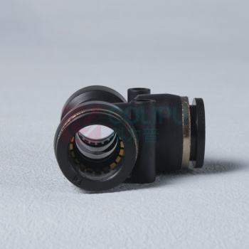 米星 三通气动快速接头 PE PE-6(20个) (黑色)