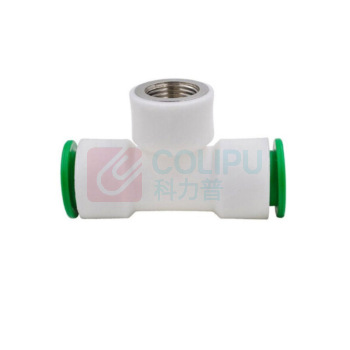 润宏工品 PPR快速接头 32*1/2 内丝三通 (白色)