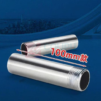 鹿悦霆 单头外丝 DN15*100mm(4分) 316L不锈钢 100mm螺纹内接外牙