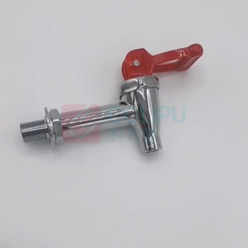 宁上 专业铜开水炉热水龙头开水器热水嘴 红把电镀4分水嘴 加厚 4分接口