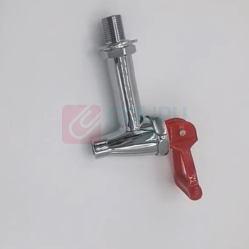宁上 专业铜开水炉热水龙头开水器热水嘴 红把电镀4分水嘴 加厚 4分接口