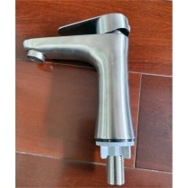 景霖 单冷矮款304不锈钢水龙头 JHSLT486 长150mm,孔径DN20 (本色)
