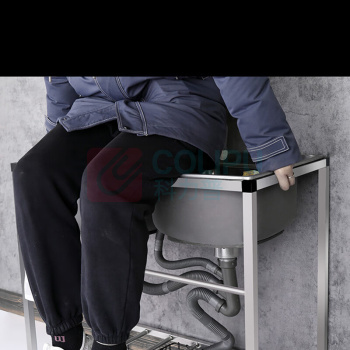 逸达尚 不锈钢洗菜盆厨房带支架水槽水池洗手盆单冷龙头款 78*43cm 普通钢