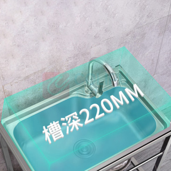 逸达尚 厨房洗菜盆304不锈钢洗手盆洗碗池水槽 90546 304钢58*43无龙头款