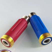 万和 VANWARD 电热水器配件大流量冷热进出水口 长约85mm 红蓝各1个