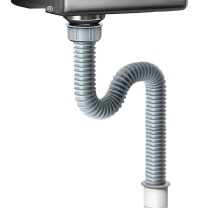 安赛瑞 单槽下水管 8C00060 材质:PVC 规格:1.5米+45螺口