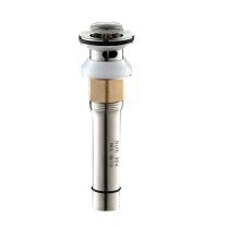 安赛瑞 不锈钢面盆下水器 450288 304不锈钢 φ60x170x30mm 弹跳(有溢水孔)